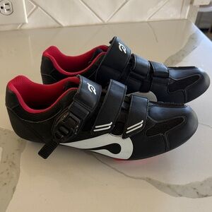 Peloton Black and Red Cycling Shoes